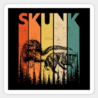 Skunk Retro Style Magnet